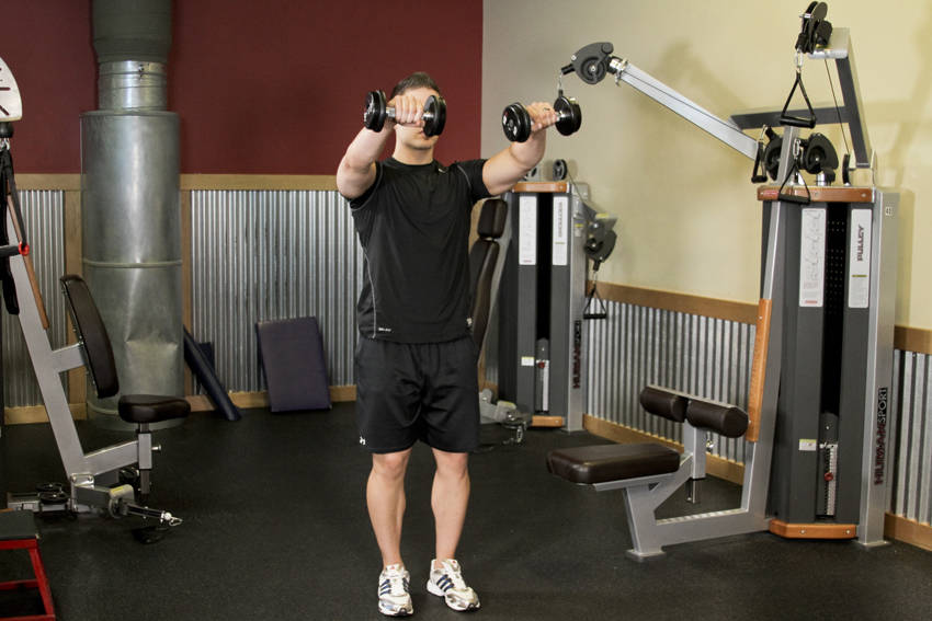 Alternating Deltoid Raise - Bitiş Pozisyonu